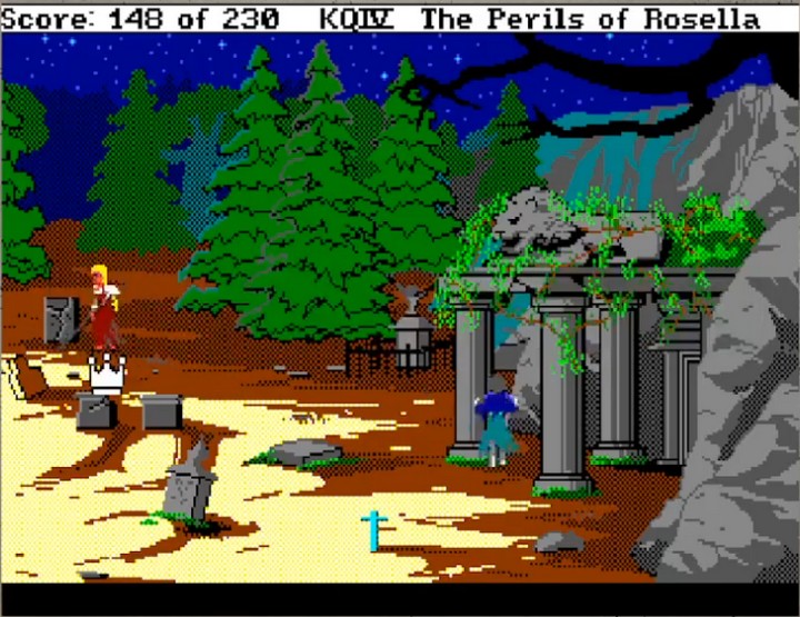 King's Quest IV: The Perils of Rosella Graveyard Digging