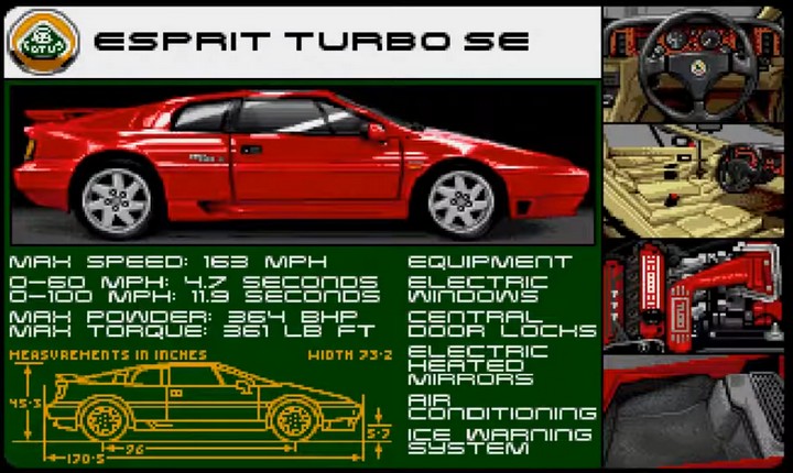 Lotus Turbo Challenge Esprit Turbo SE